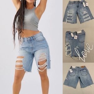 BDG Urban Outfitters  Baggy Bermuda Denim Distressed Shorts